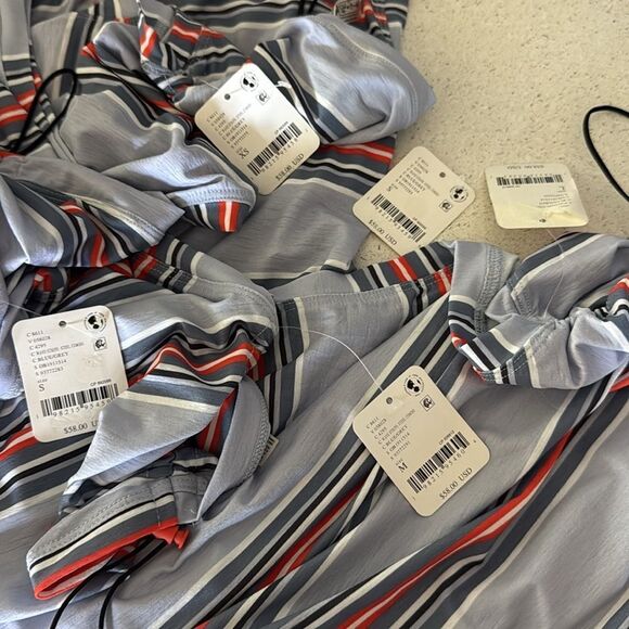 NWT Free People Tempo Mode Striped Sleeveless Muscle Tee Ruched Breathable - Picture 11 of 13